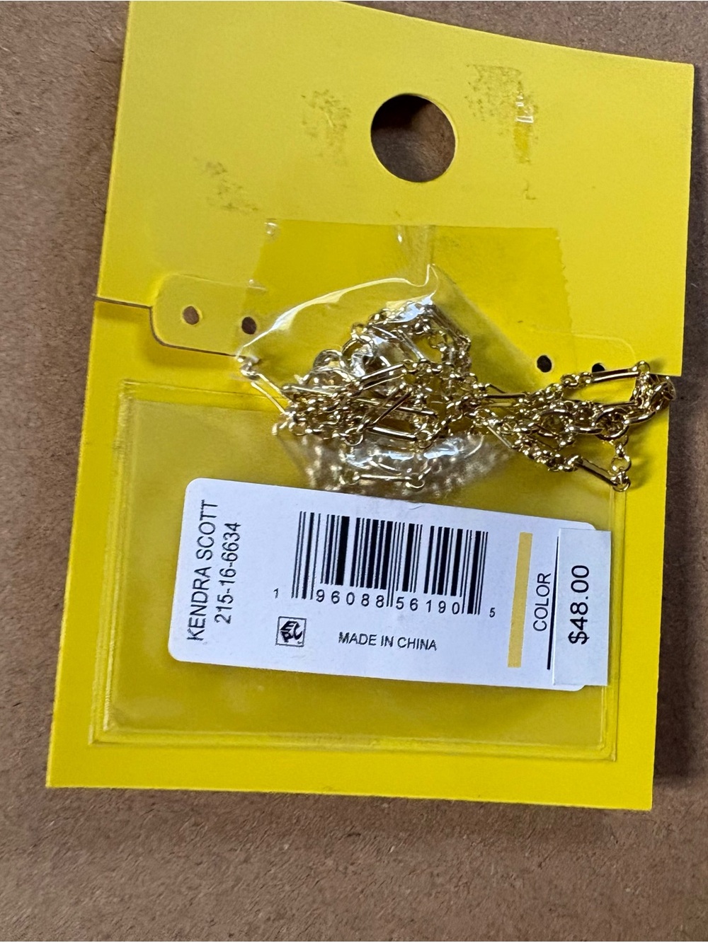 Kendra Scott Eva Pendant Necklace 14K Gold Over Brass White Genuine Shell NWT - Picture 3 of 3